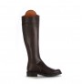 Made to measure brown leather riding boots