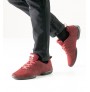 Red sneaker knit dancing shoes for men