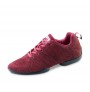 Red sneaker knit dancing shoes for men