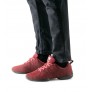 Red sneaker knit dancing shoes for men