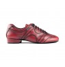 Burgundy leather sneakers for men