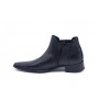 Black leather boots for men