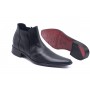 Black leather boots for men