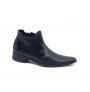 Black leather boots for men