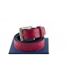 Red ostrich leather Belt