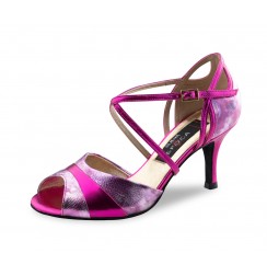 Pink Leather ballroom dancing shoes