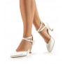 Elegants white silk satin bridal heels