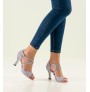 Pink T-strap heels