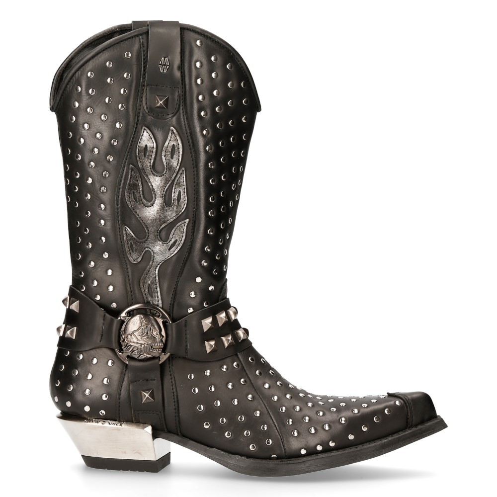 Shop black studded western boots Online Sale