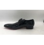 Black patent leather shoes for men