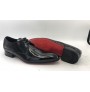 Black patent leather shoes for men