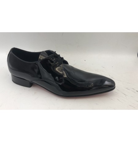 Black patent leather shoes for men