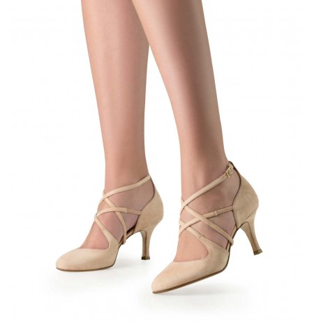Beige pump heels