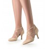 Beige pump heels