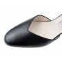 Black leather closed toe dancing shoe