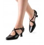 Classic black closed toe dancing shoe