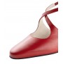 Red closed toe dancing shoe