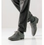 Grey or black suede leather dancing shoes for men