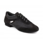 Elegant black nubuck men's leather dancing shoes