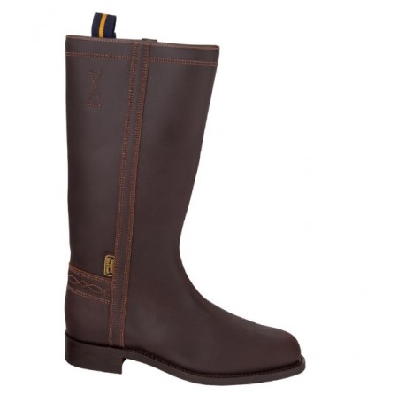 Brown spanish leather campero boots
