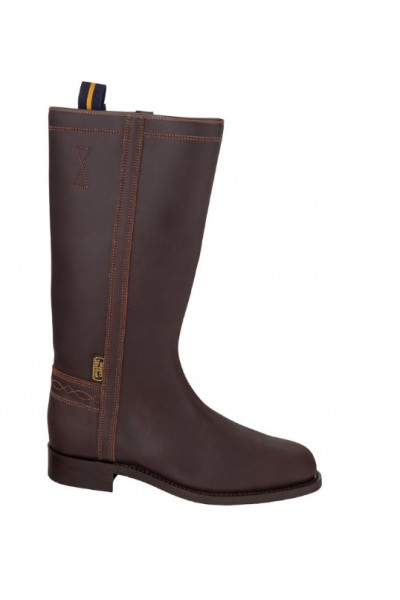 Brown spanish leather campero boots