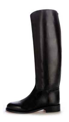 bottes equitation cuir noir a lacets