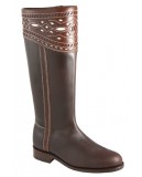 bottes cavalieres espagnoles cuir marron femme